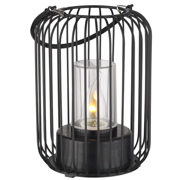 Moderne Außen Tischleuchte Schwarz, Enya, IP44