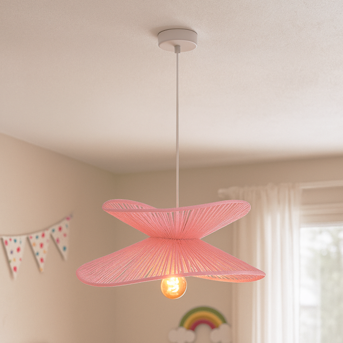 Papier Pendelleuchte Rosa, Rosalie