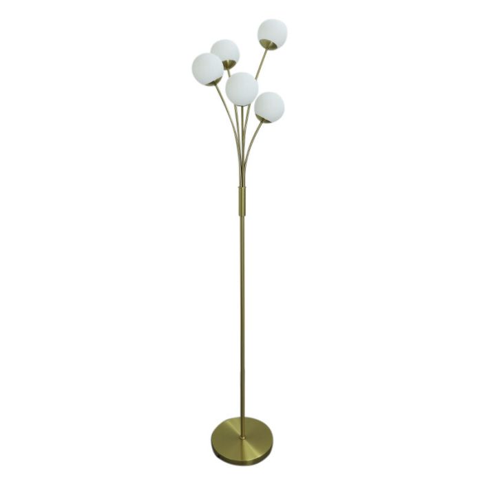 Design Stehlampe Messing, Stacy, mit Schalter