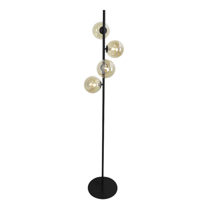 Design Stehlampe Bernstein, Remo, mit Schalter