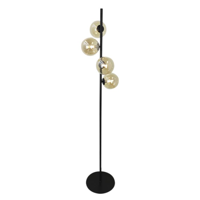 Design Stehlampe Bernstein, Remo, mit Schalter