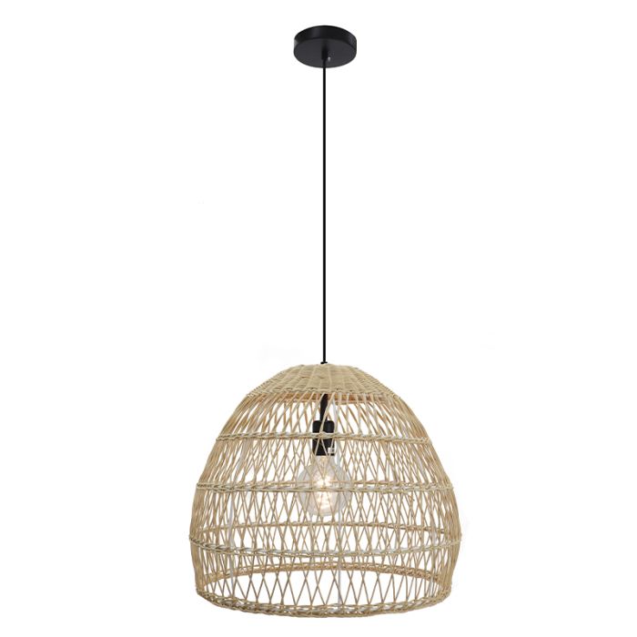 Rattan Pendelleuchte Braun, Rosa