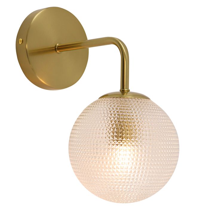 Retro Wandleuchte Transparent, Johnson