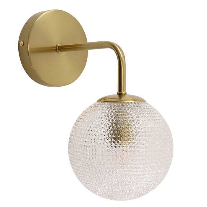 Retro Wandleuchte Transparent, Johnson