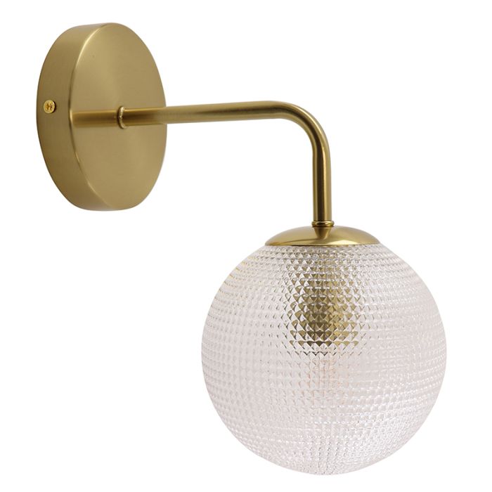 Retro Wandleuchte Transparent, Johnson