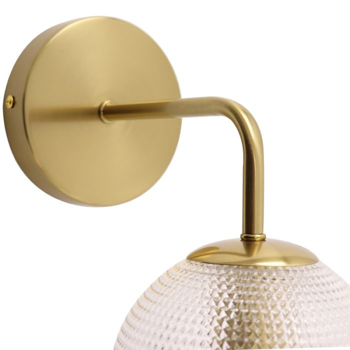 Retro Wandleuchte Transparent, Johnson