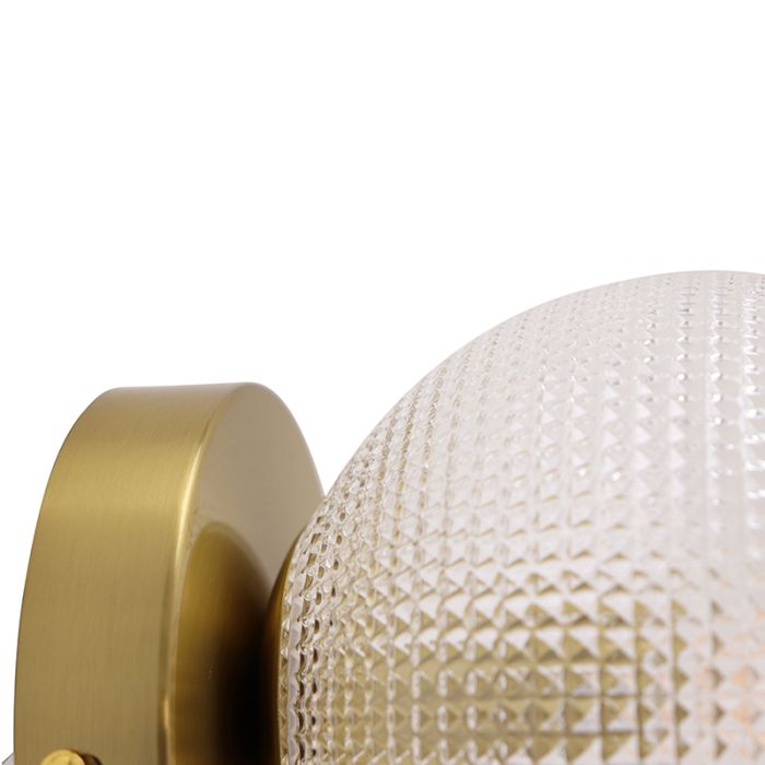 Retro Wandleuchte Transparent, Johnson, mit Zugschalter