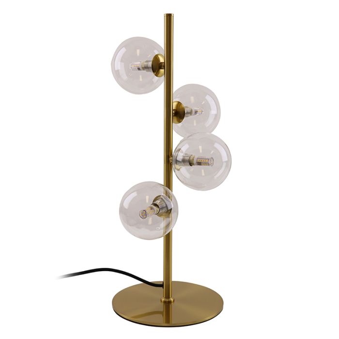 Design Tischleuchte Transparent, Remo, mit Schalter