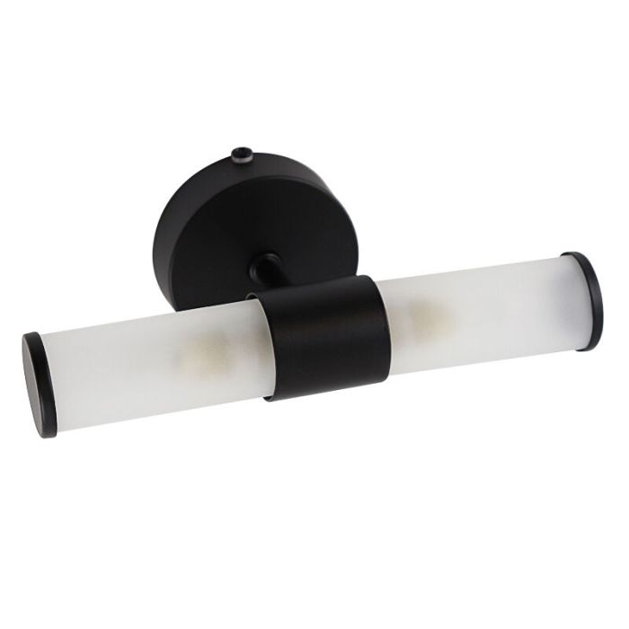 Moderne Wandleuchte Badezimmer Schwarz, Callum, IP44