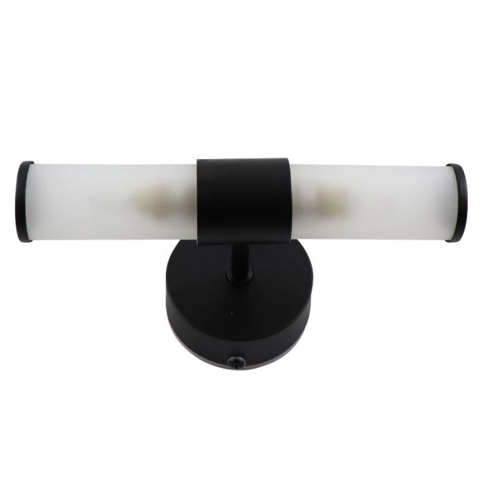 Moderne Wandleuchte Badezimmer Schwarz, Callum, IP44