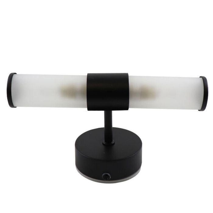 Moderne Wandleuchte Badezimmer Schwarz, Callum, IP44