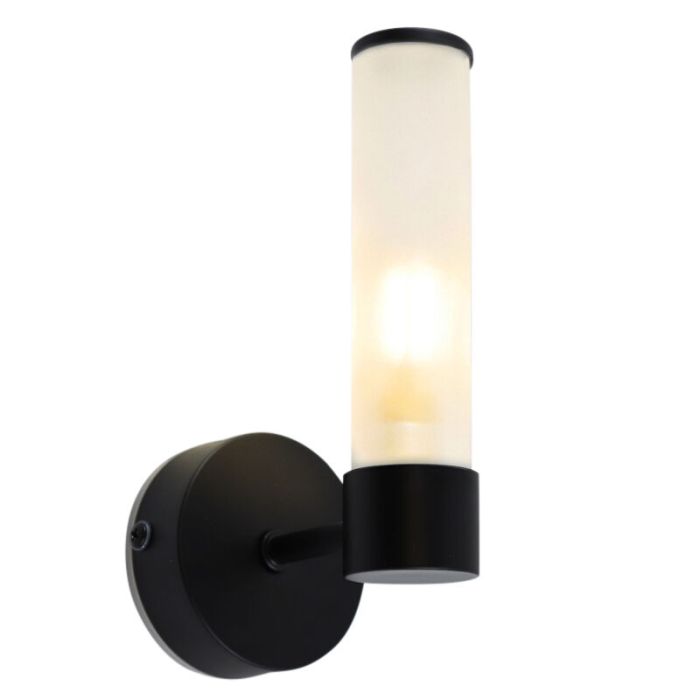 Moderne Wandleuchte Badezimmer Schwarz, Callum, IP44