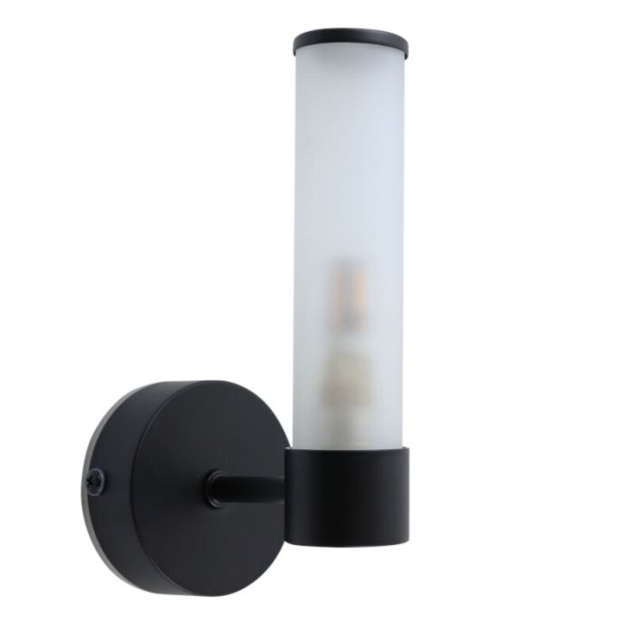Moderne Wandleuchte Badezimmer Schwarz, Callum, IP44