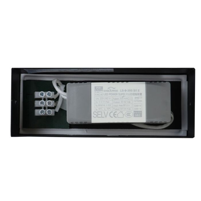 Moderne Spiegelbeleuchtung Schwarz, Steffy, 8W, 3000K LED, IP44