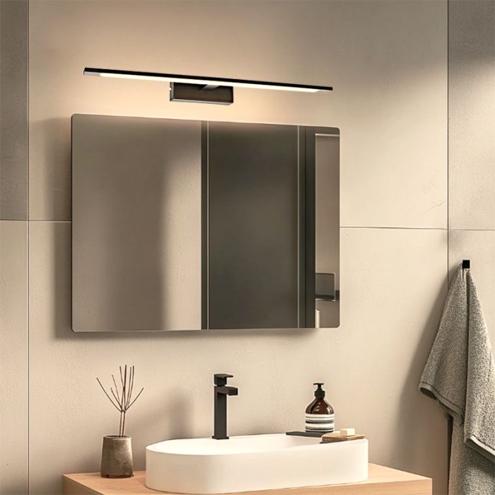 Moderne Spiegelbeleuchtung Schwarz, Steffy, 8W, 3000K LED, IP44