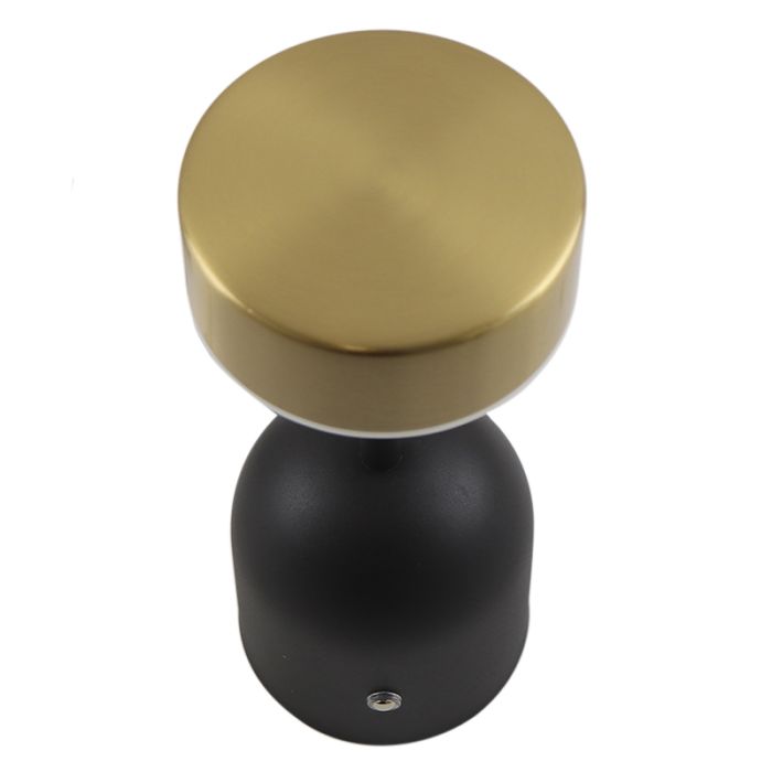 Moderne Tischleuchte Messing, Isabel, 3W, 3000K LED, mit Schalter