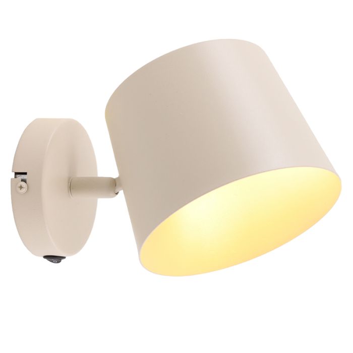 Moderne Wandstrahler Beige, Rinke, mit Schalter