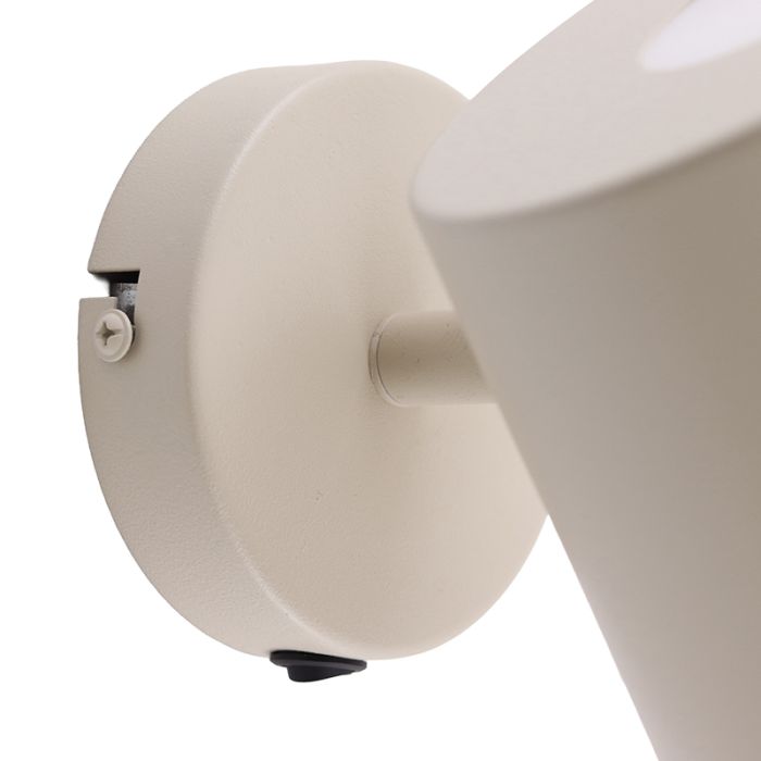 Moderne Wandstrahler Beige, Rinke, mit Schalter