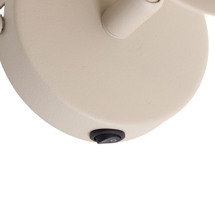 Moderne Wandstrahler Beige, Rinke, mit Schalter