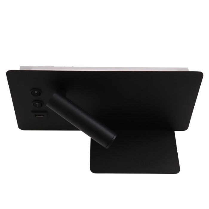 Moderne Wandleuchte Schwarz, Stanley, 10W, 4000K LED, mit Schalter
