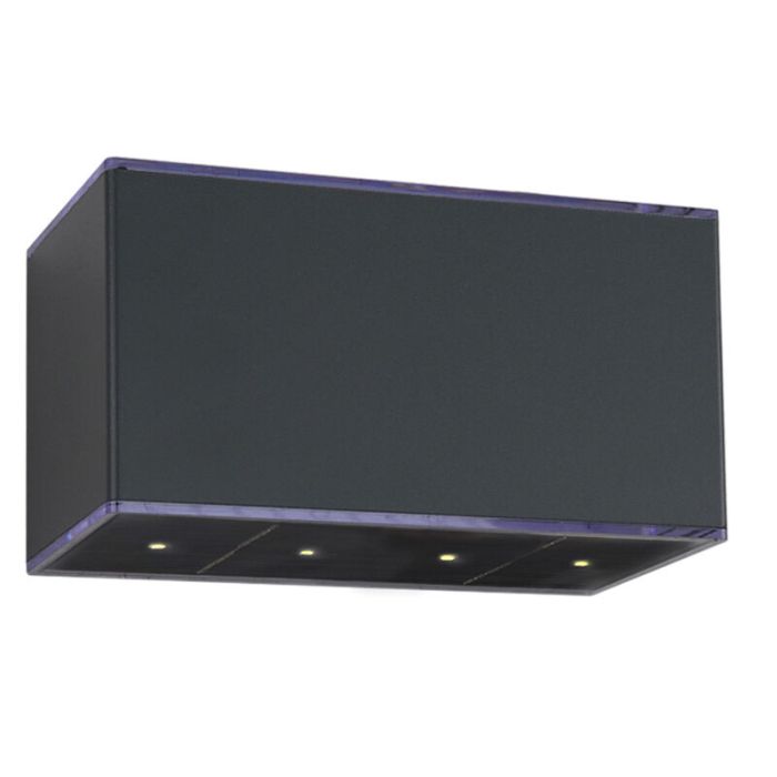 Schwarze Solar Außen Wandleuchte Kunststoff, Sunaina, 1W, 3000K LED, IP65