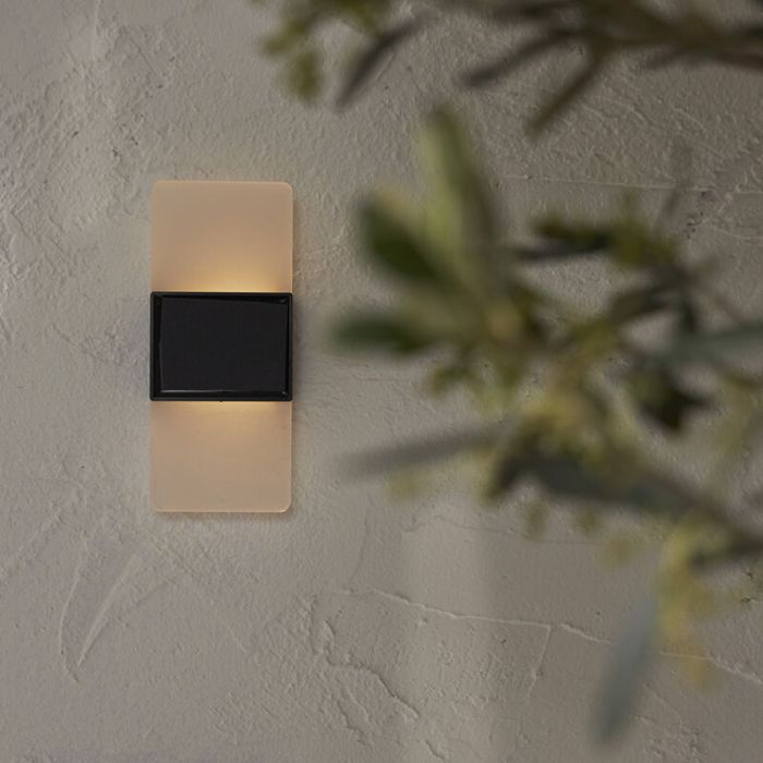 Kunststoff Solar Außen Wandleuchte Weiß, Amier, 0,3W, 3000K LED, IP44