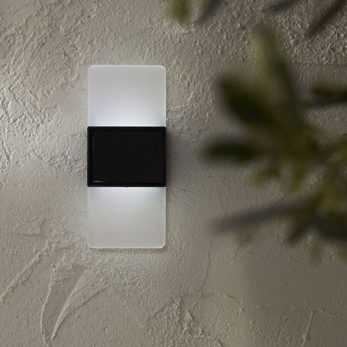 Kunststoff Solar Außen Wandleuchte Weiß, Amier, 0,3W, 3000K LED, IP44