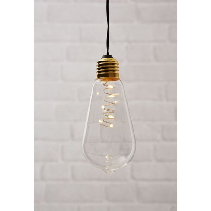 Transparente Edison-Lampe im Akkubetrieb