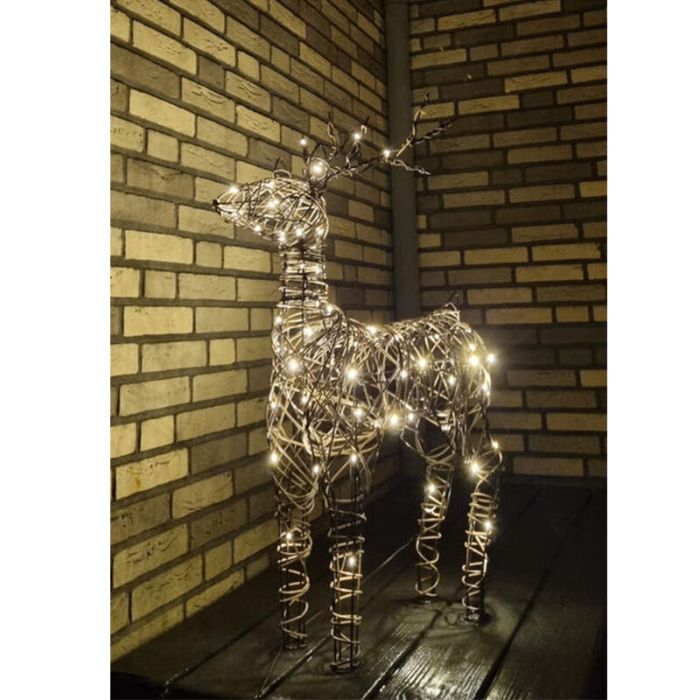 Weihnachtsrentier mit 64 LEDs für außen, mittel