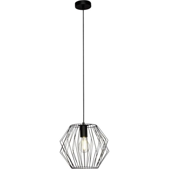 Industrielle Pendelleuchte Schwarz, Alvina