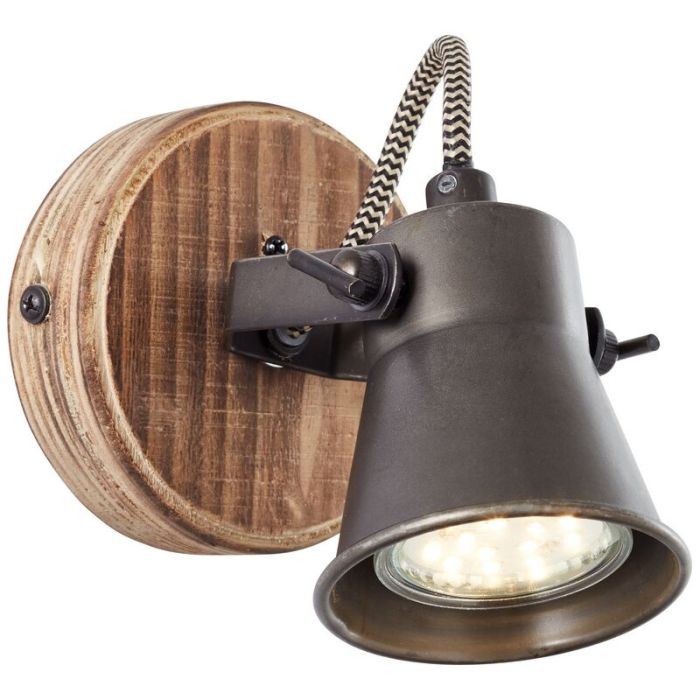 Holz Wandstrahler Braun, Carolyn
