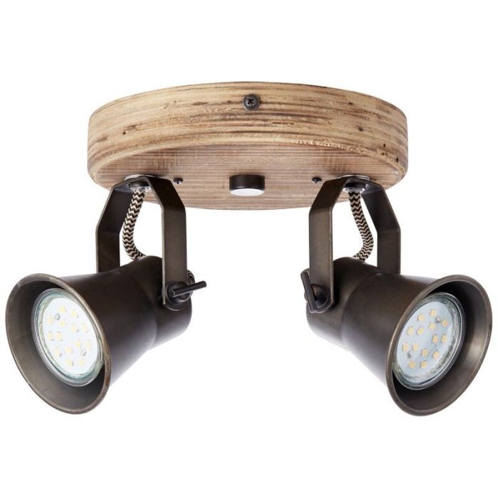 Holz Deckenstrahler Braun, Carolyn