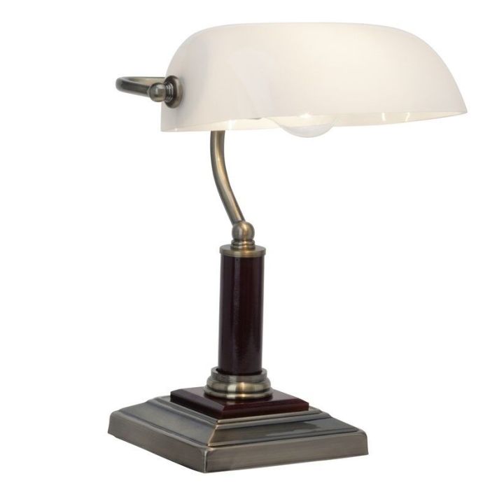 Holz Schreibtischlampe Braun, Koosje, mit Schalter