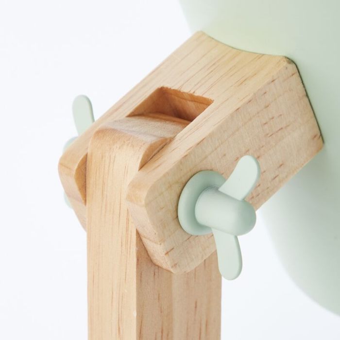 Holz Tischleuchte Grün, Dorina, mit Schalter