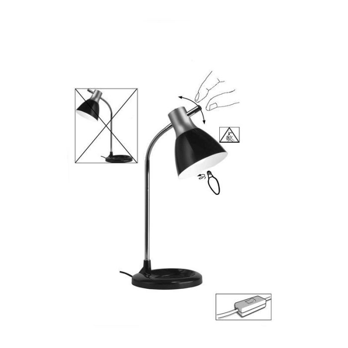Design Schreibtischlampe Weiß, Liberty, mit Schalter