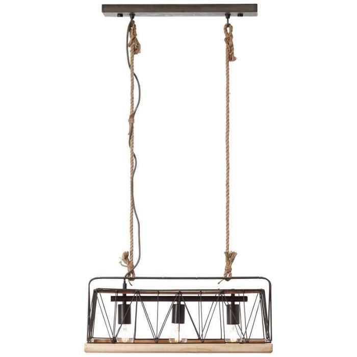 Holz Pendelleuchte Silber, Iris