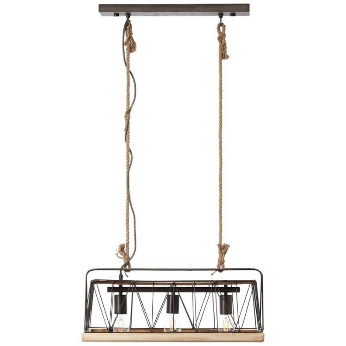 Holz Pendelleuchte Silber, Iris