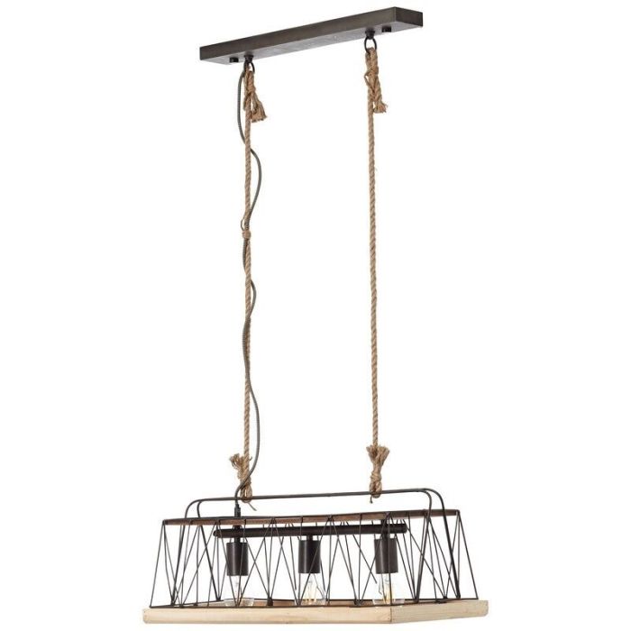 Holz Pendelleuchte Silber, Iris