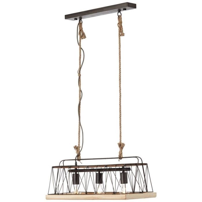 Holz Pendelleuchte Silber, Iris