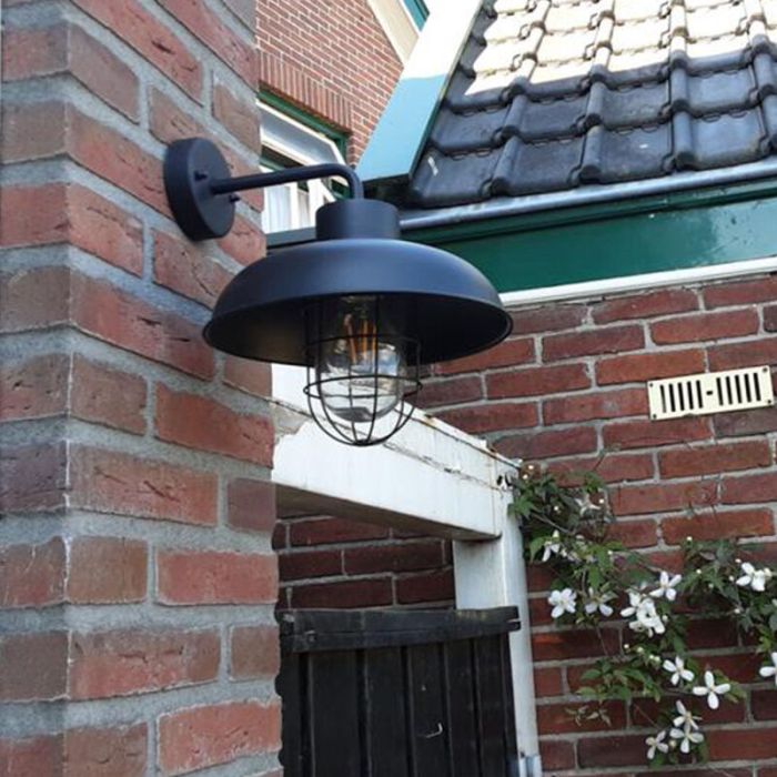 Industrielle Außenleuchte Schwarz, Jaymiley, IP44