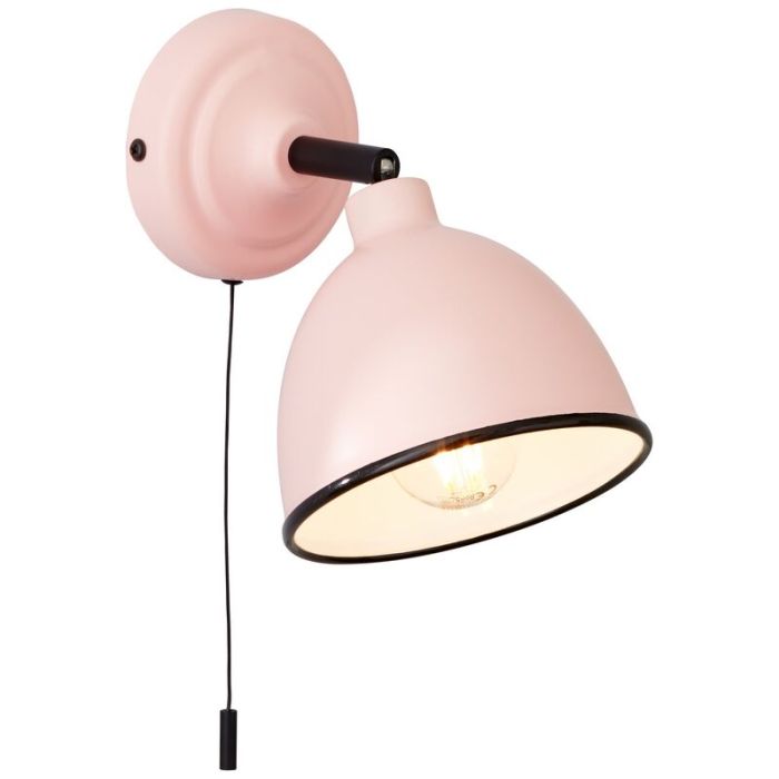 Antik Wandstrahler Rosa, Anouk, mit Zugschalter