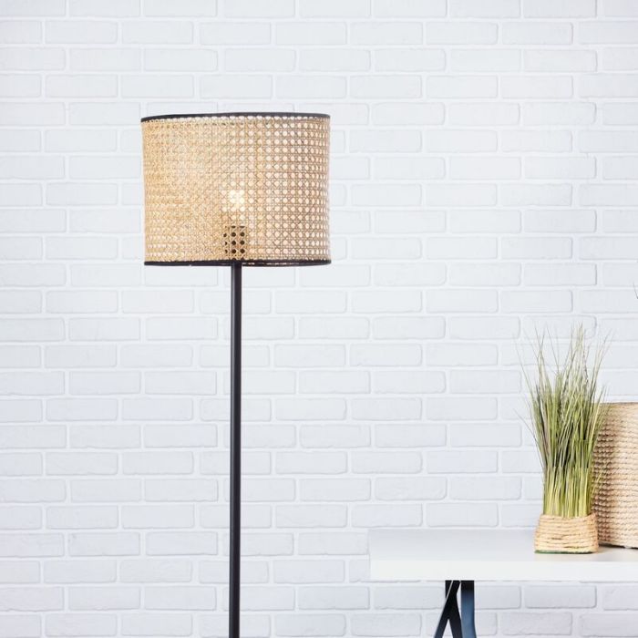 Landhaus Stehlampe Braun, Emmelie, mit Schalter