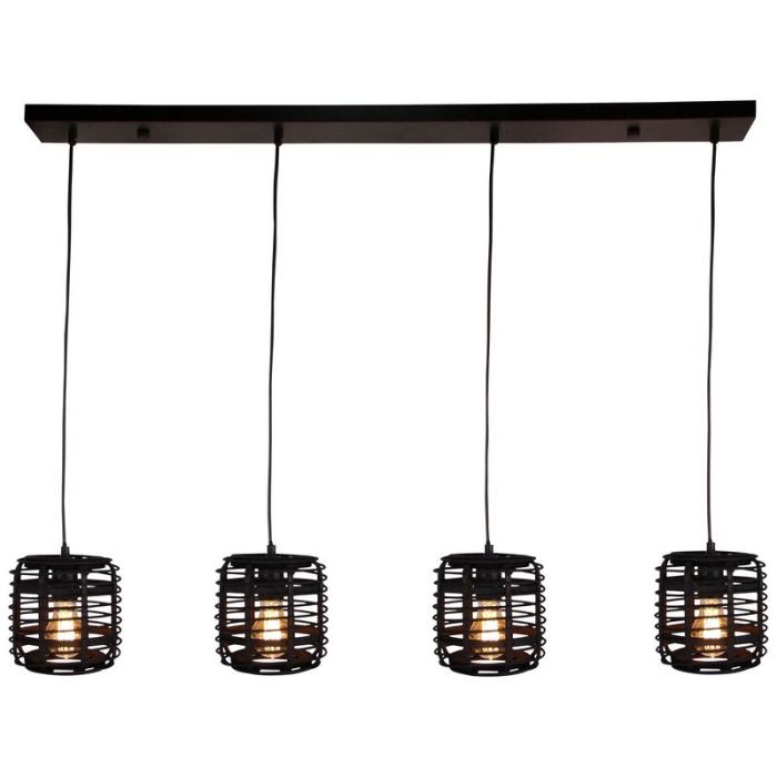 Holz Pendelleuchte Schwarz, Deacon