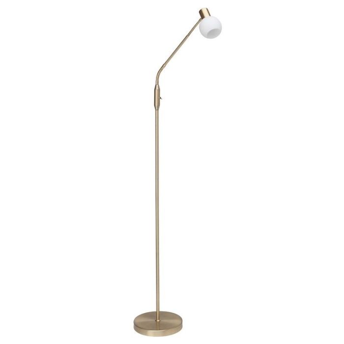 Metall Stehlampe Messing, Jaydah, mit Schalter