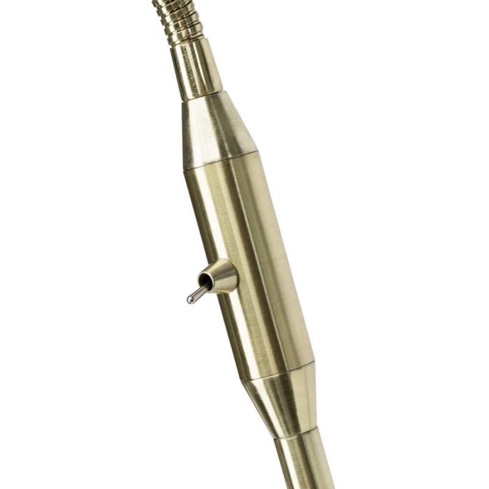 Metall Stehlampe Messing, Jaydah, mit Schalter