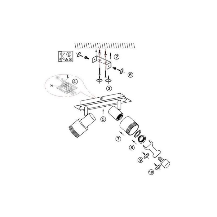 Metall Deckenstrahler Chrom, Blake, 28W, 2700K LED