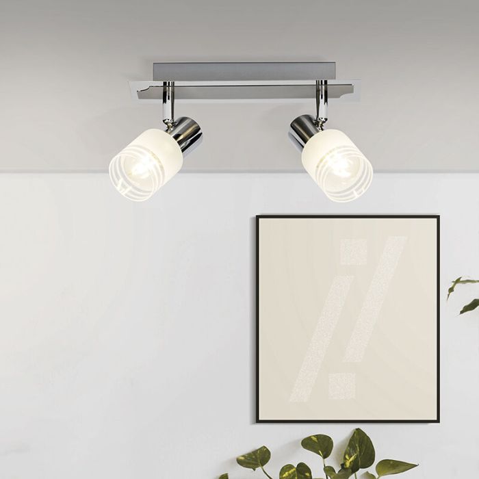 Metall Deckenstrahler Chrom, Blake, 28W, 2700K LED