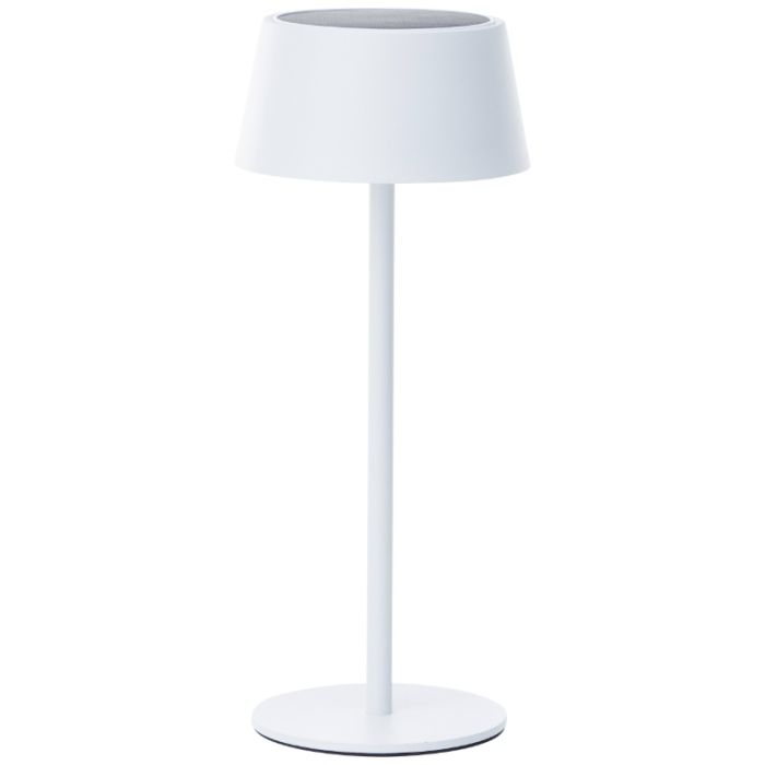 Moderne Solar Außen Wandleuchte Weiß, Soumaya, 4W, 3000K LED, IP44, 3-stufig dimmbar