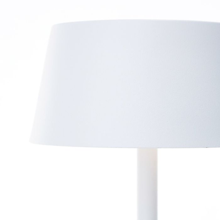 Moderne Solar Außen Wandleuchte Weiß, Soumaya, 4W, 3000K LED, IP44, 3-stufig dimmbar