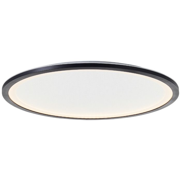 Moderne LED Panel Deckenleuchte Schwarz, Yamal, 36W, warm- bis kaltweiß einstellbare LED, mit Fernbedienung